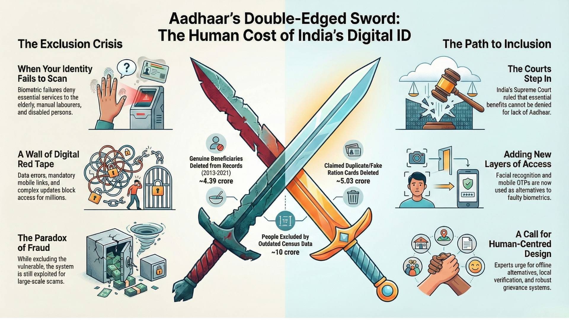Aadhaar exclusion infographic